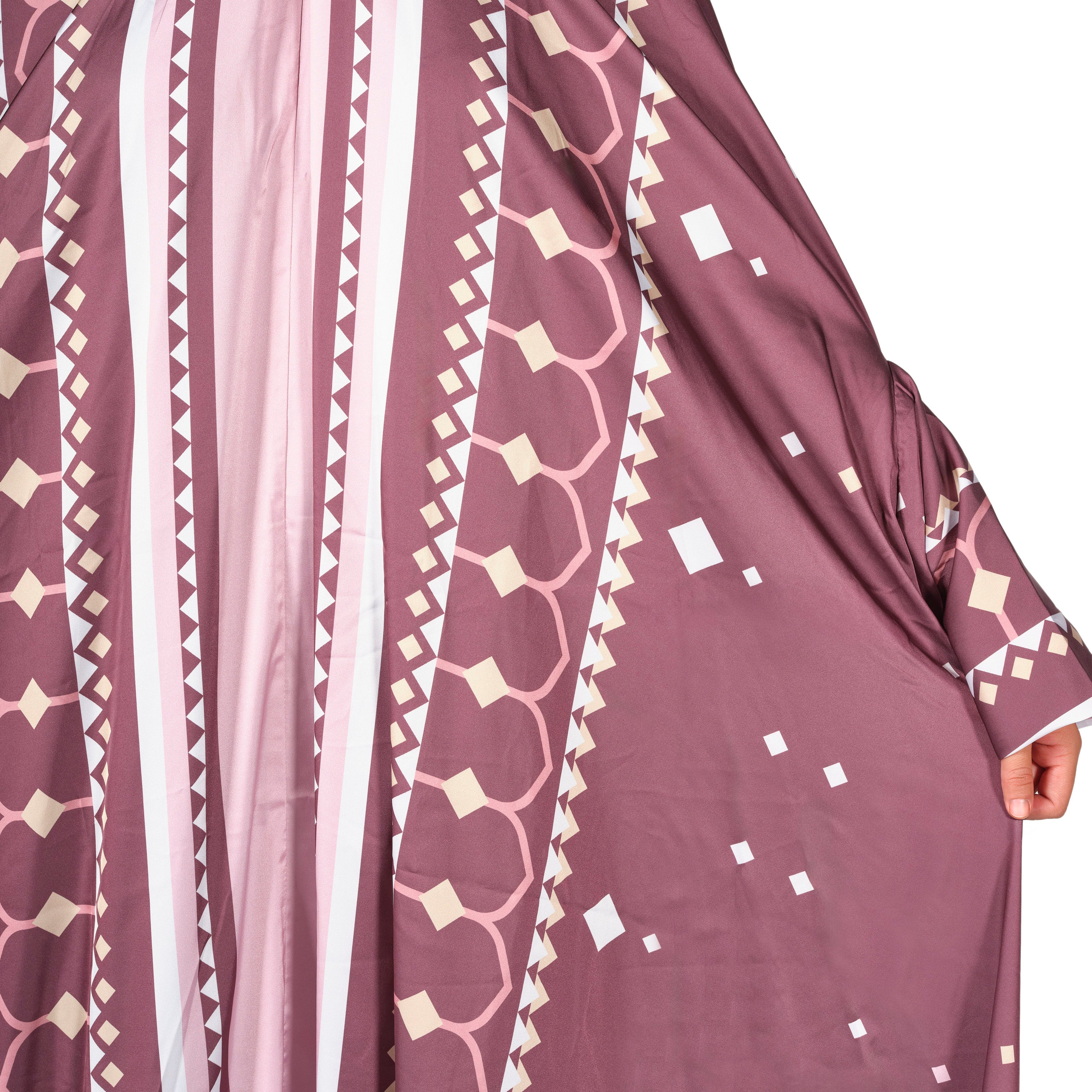 'Lahore' Prayer Dress With Pouch, Burgundy