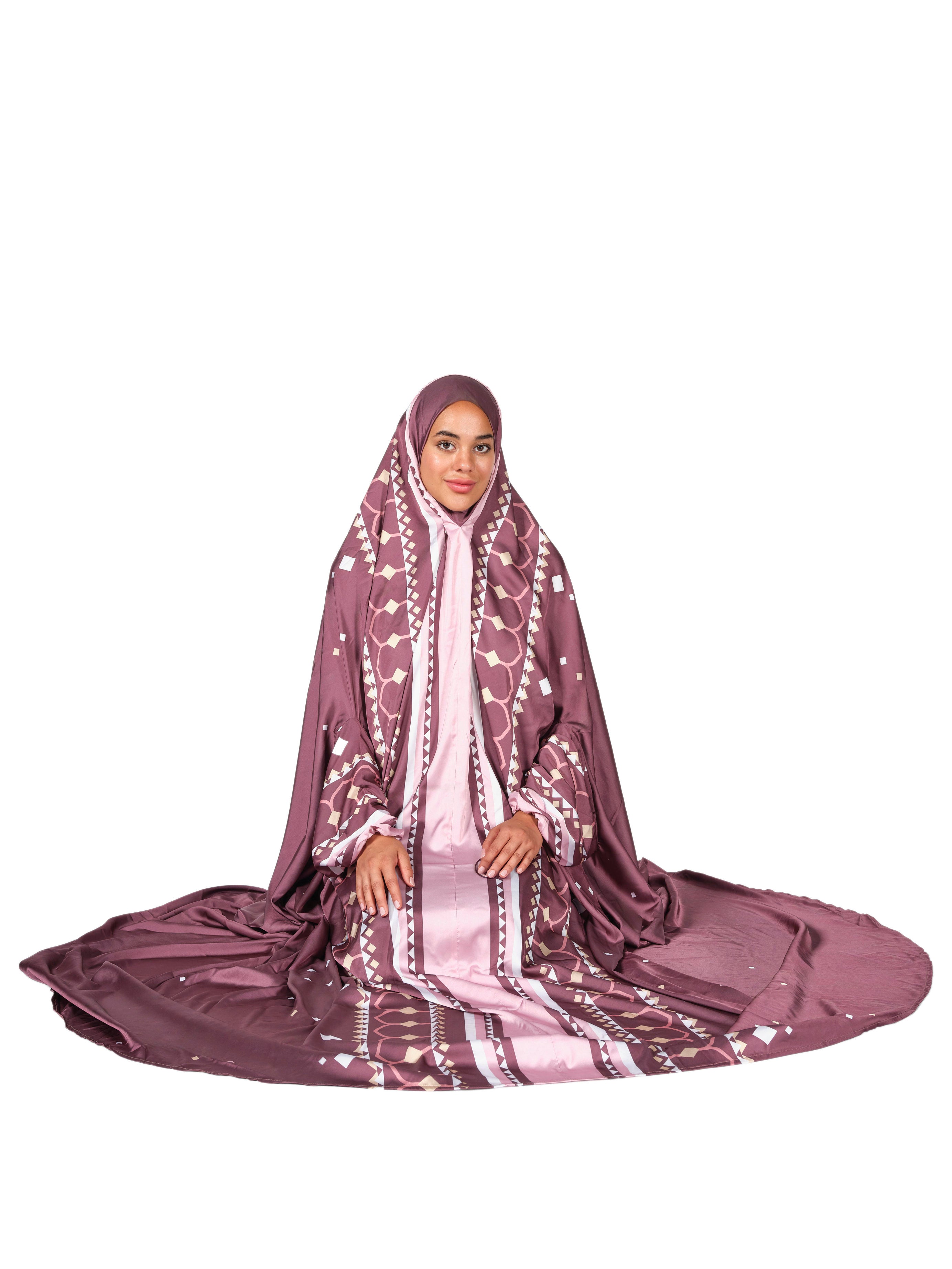 'Lahore' Prayer Dress & Compact Prayer Mat Bundle