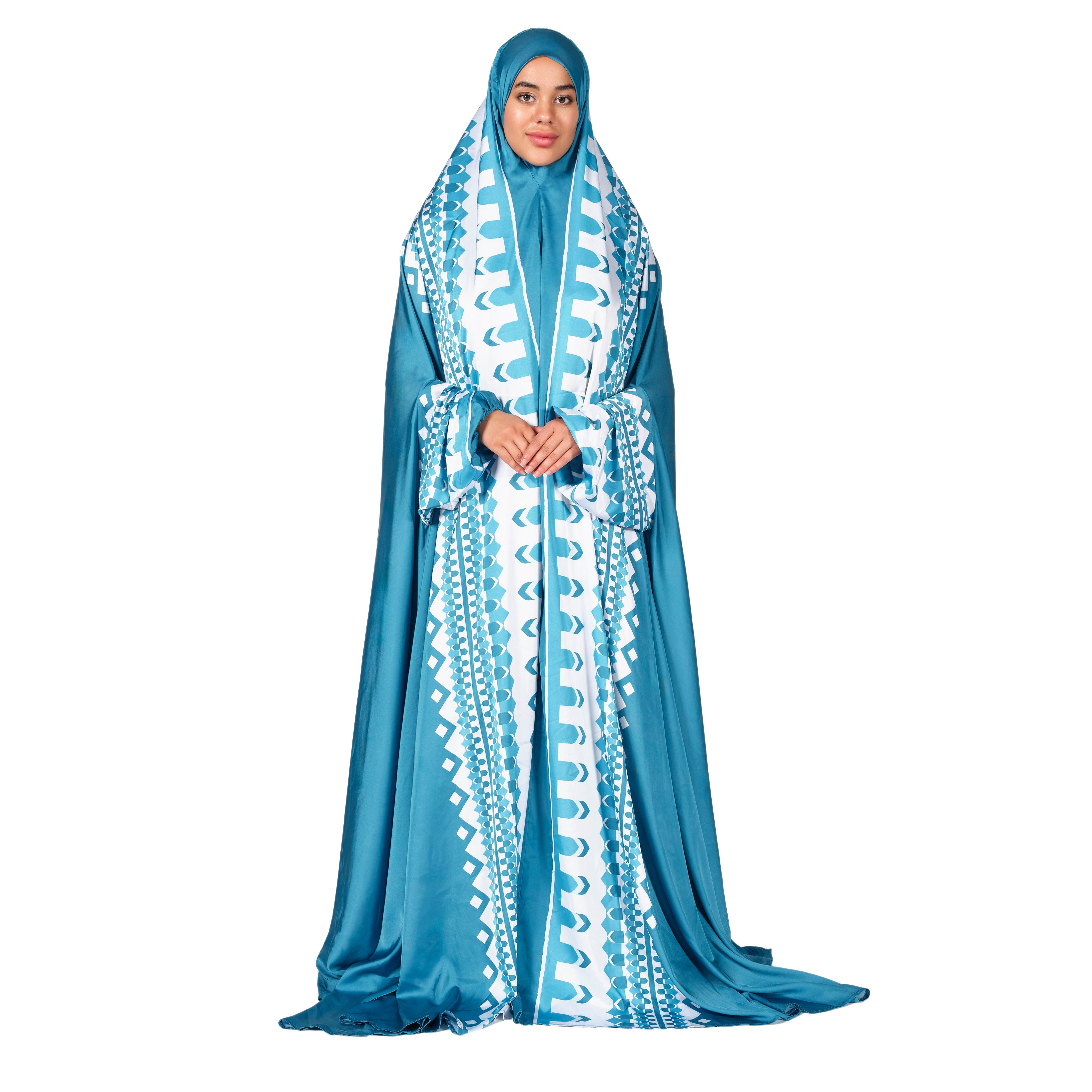 'Manama' Prayer Dress With Pouch, Blue