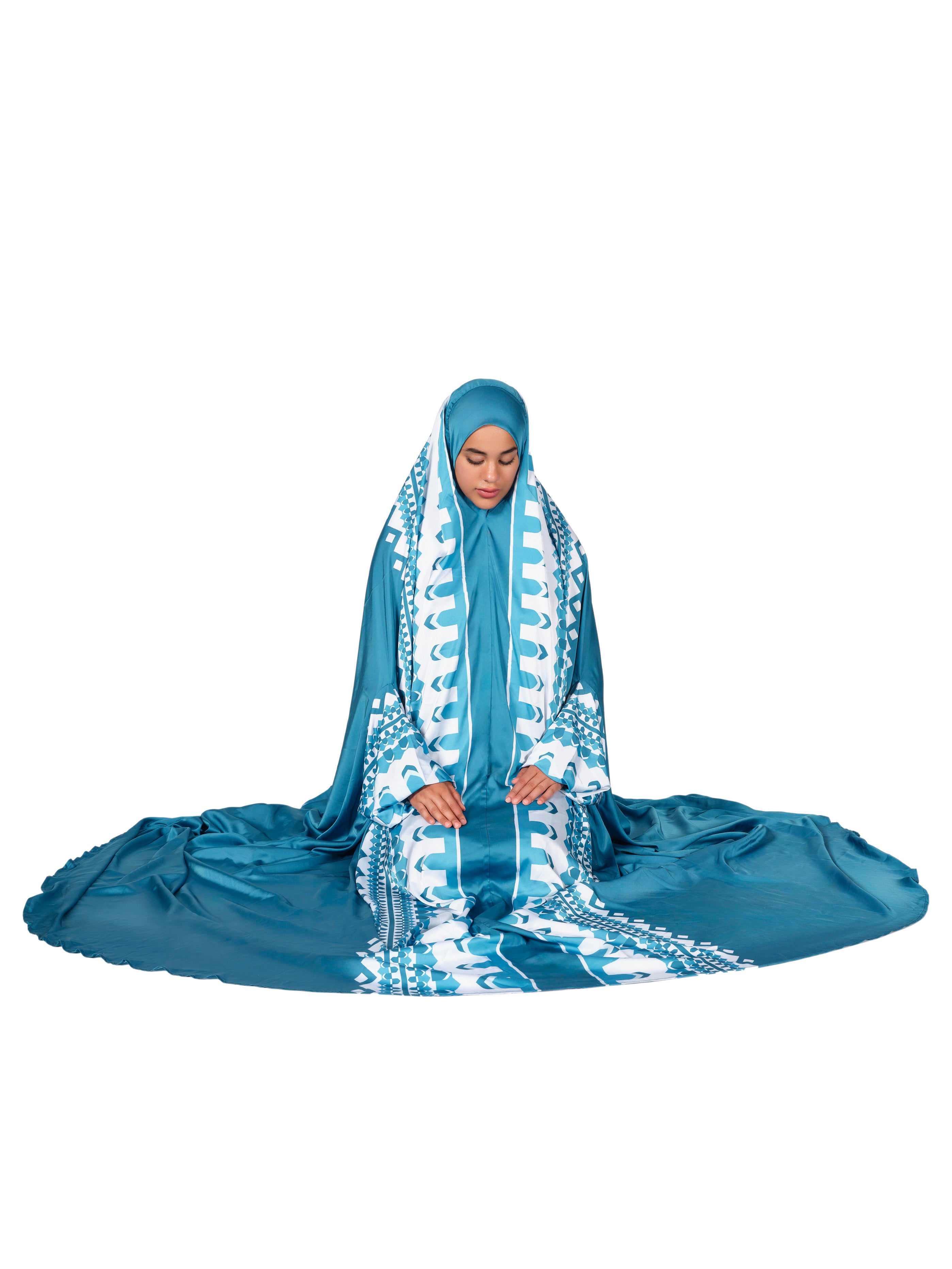 'Manama' Prayer Dress & Compact Prayer Mat Bundle