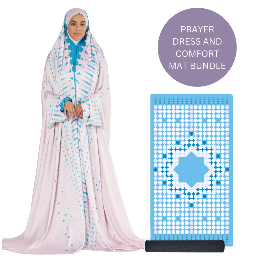 'Marrakesh' Prayer Dress & Comfort Prayer Mat Bundle