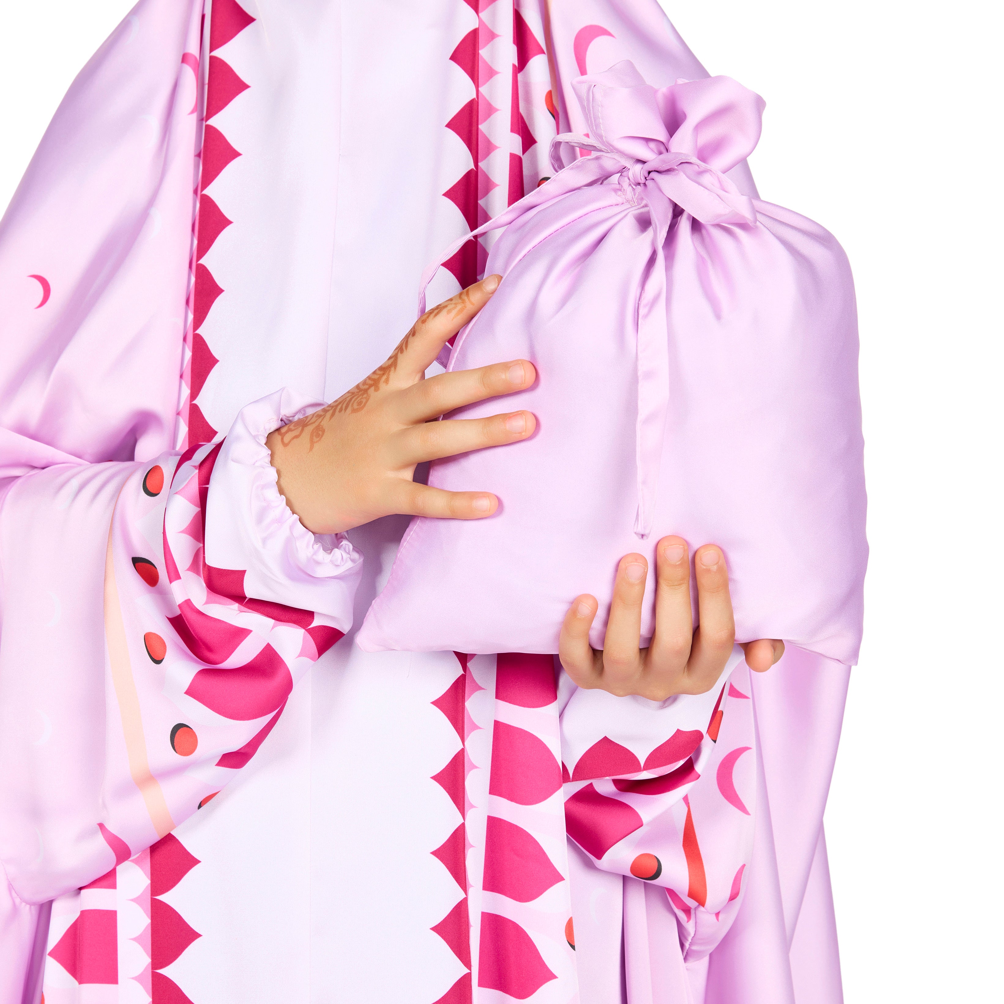 'Desert Voyage I' Kids Prayer Dress With Pouch, Pink