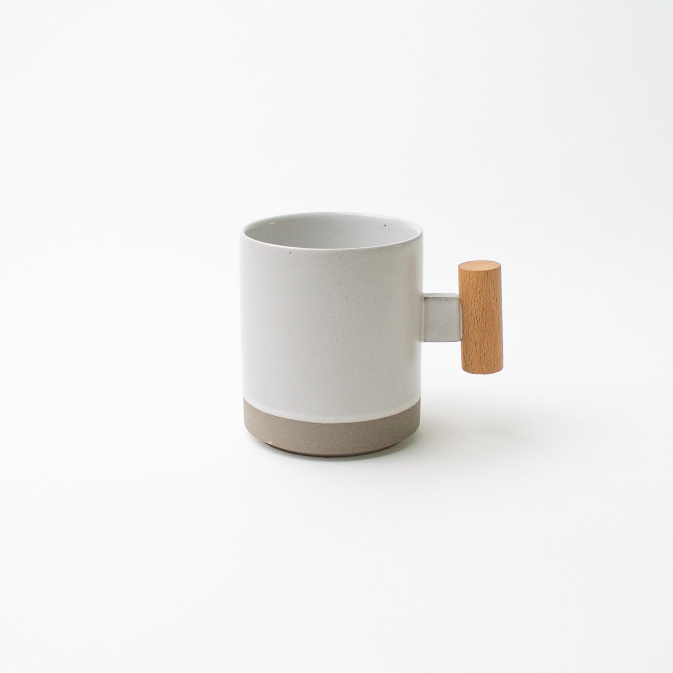 Arturo Wooden Handle Mug [White]