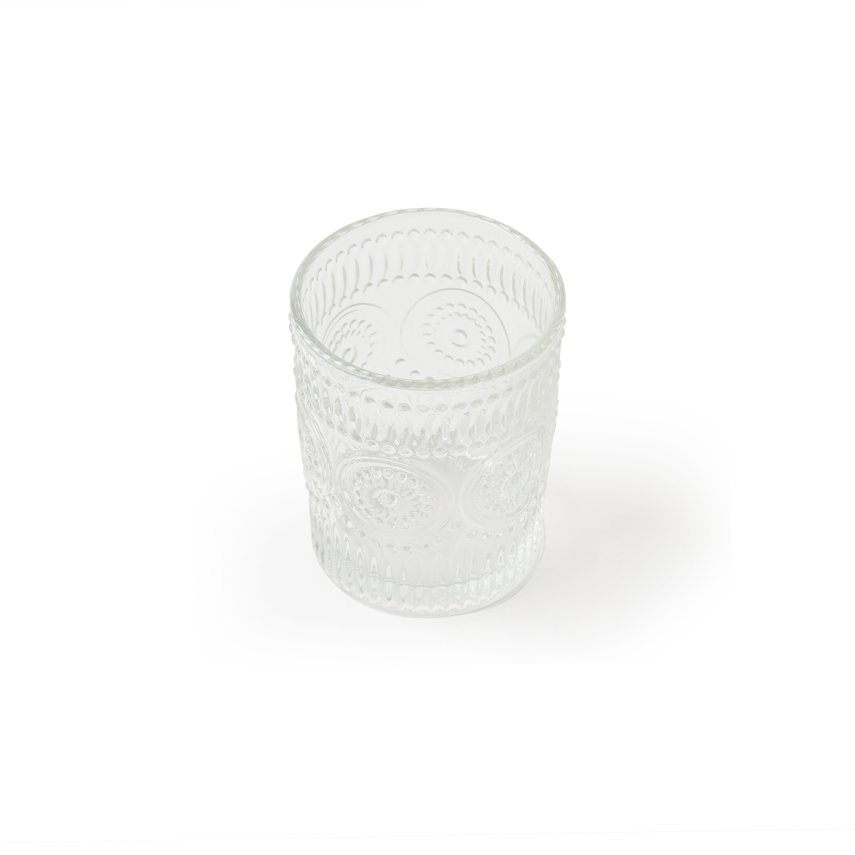 'Ray' Small Sunflower Ribbed Glasses [Set of 4]