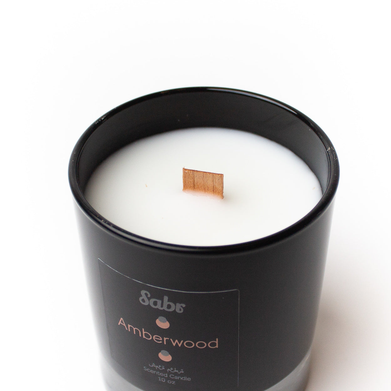 Amberwood 10oz woodwick candle