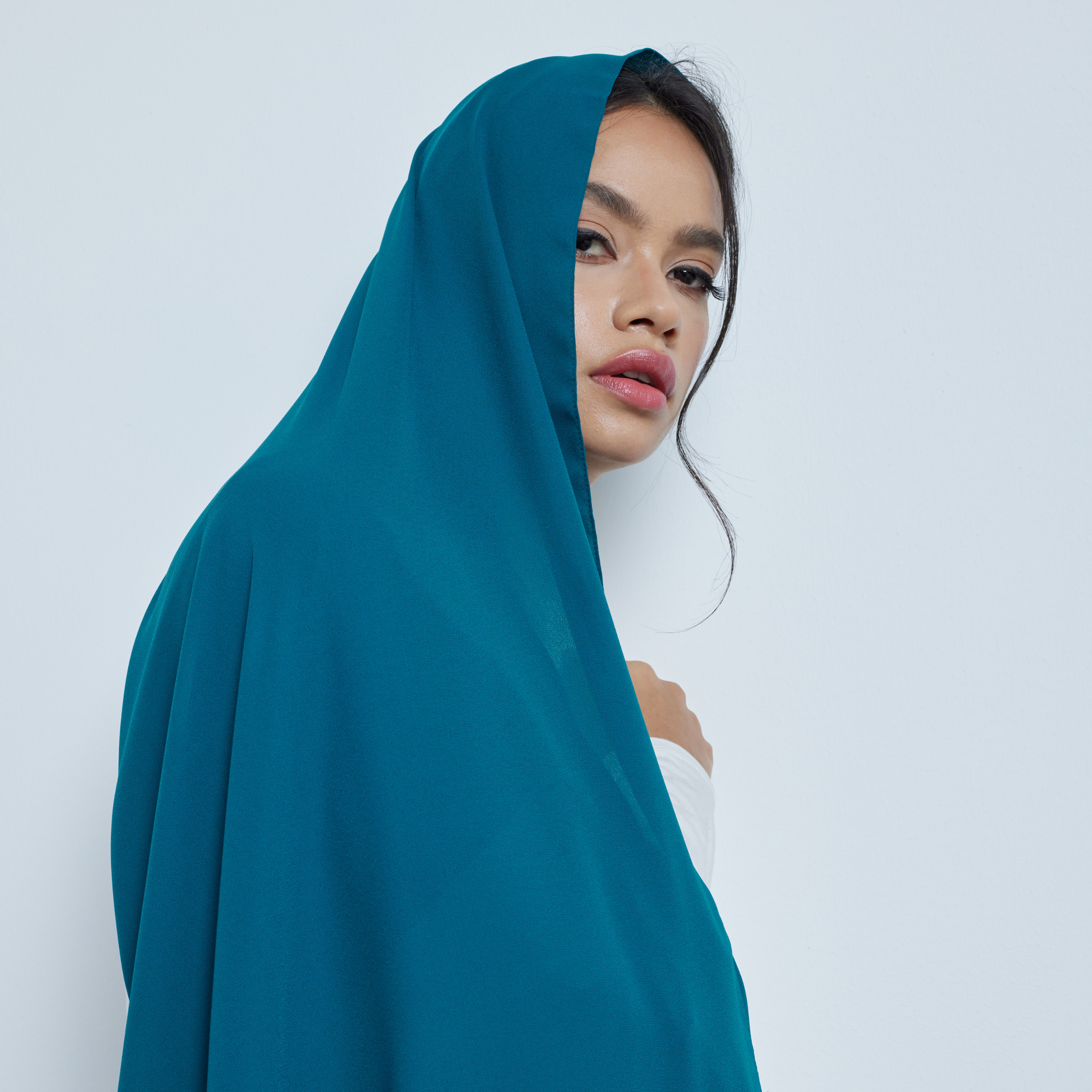 Teal Chiffon Hijab