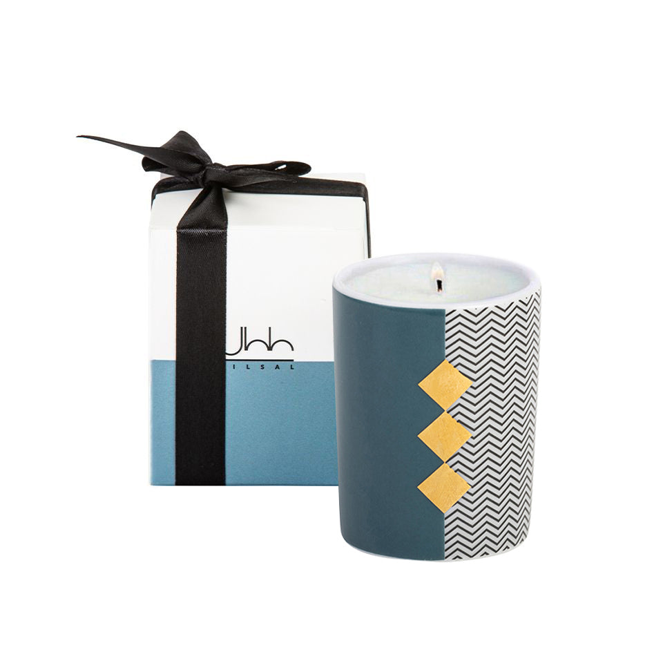 'Layalee' Chevron Blooming Oud Candle - 60g