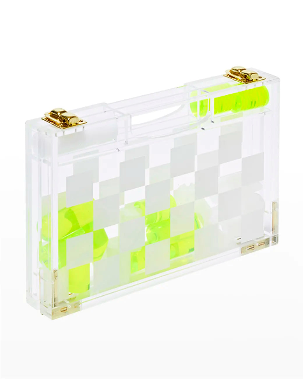 Mini Lucite Chess & Checkers Set