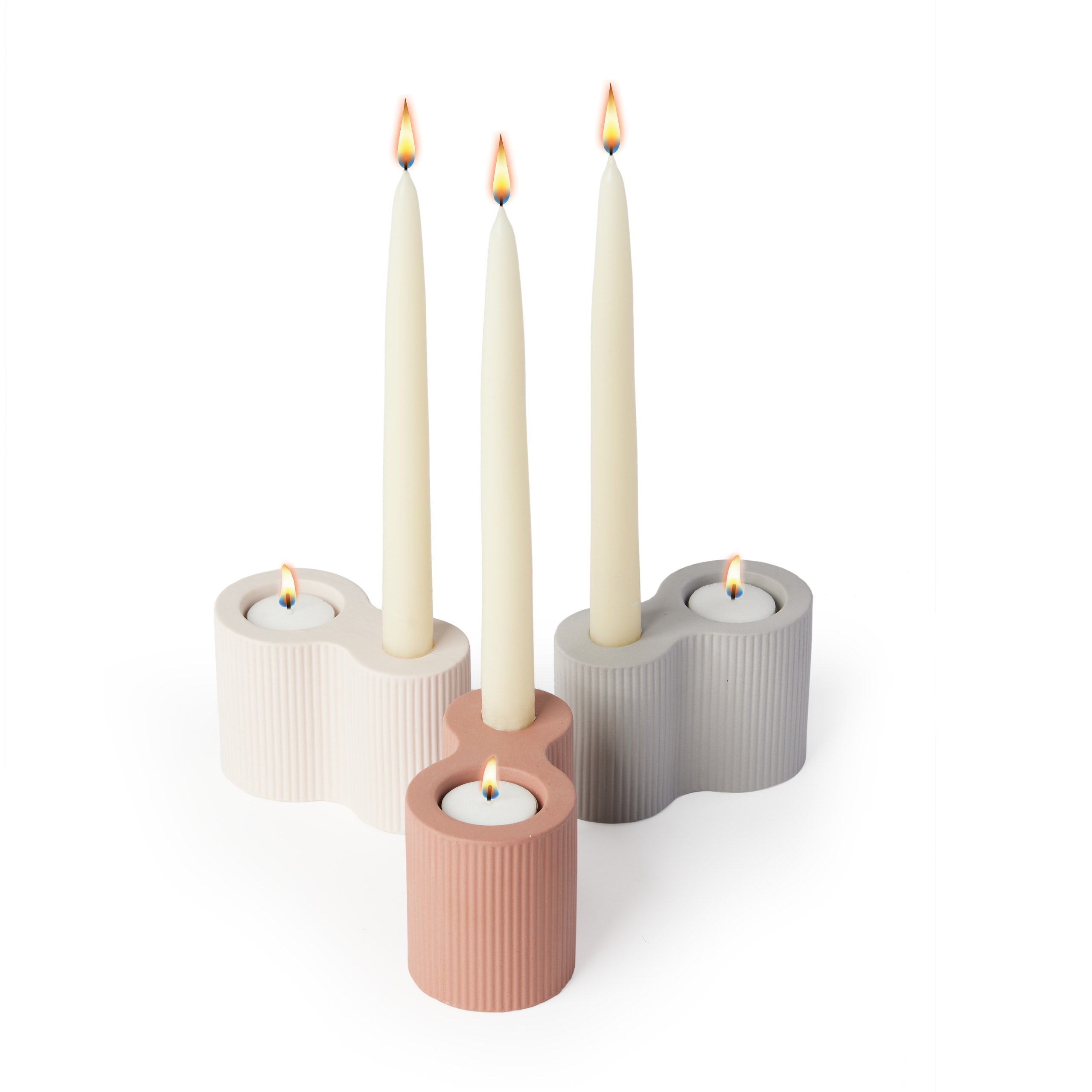 'Infinity' Duo Candle Holder [Earl Grey]